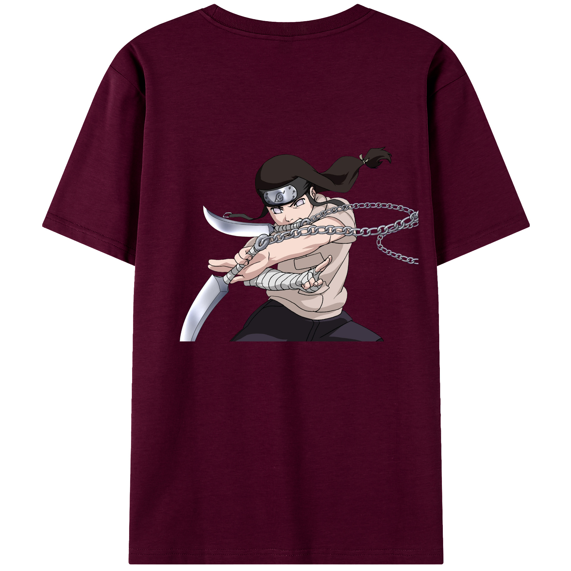 （画像用） NARUTO -ナルト- 日向ネジ Hyūga Neji レディース半袖Tシャツ(バックプリント)